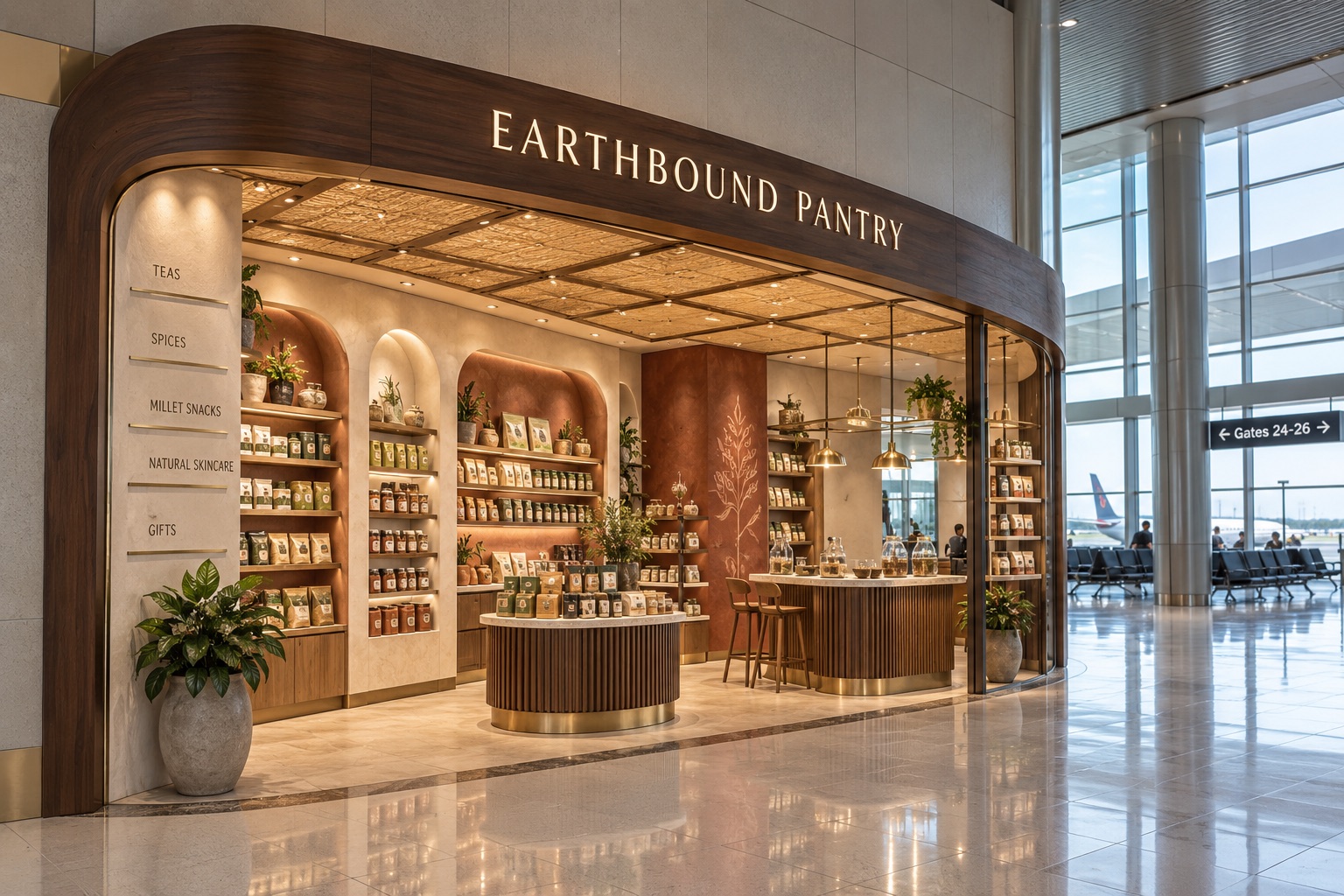 Warm, crafted retail interior